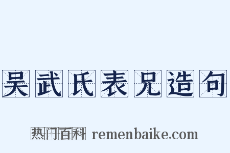 吴武氏表兄造句是什么意思的图片